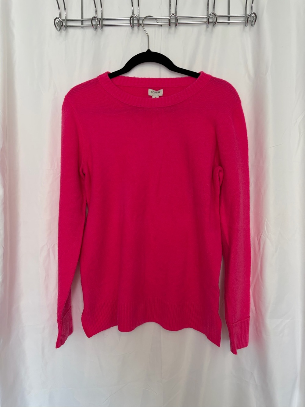 J. Crew Women's Crewneck Sweater in Hot Pink